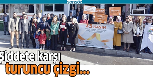 ŞİDDETE KARŞI TURUNCU &Ccedil;İZGİ...