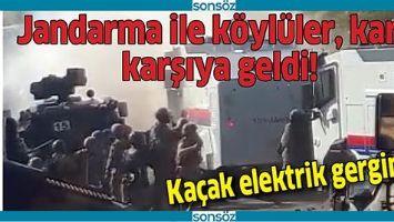 JANDARMA İLE K&Ouml;YL&Uuml;LER, KARŞI KARŞIYA GELDİ!