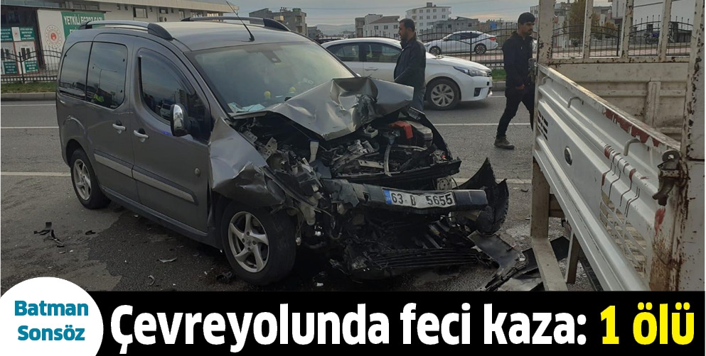 &Ccedil;EVREYOLUNDA FECİ KAZA: 1 &Ouml;L&Uuml;