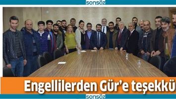 ENGELLİLERDEN G&Uuml;R&rsquo;E TEŞEKK&Uuml;R