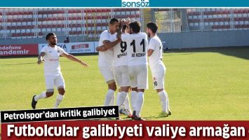 FUTBOLCULAR, GALİBİYETİ VALİYE ARMAĞAN ETTİ