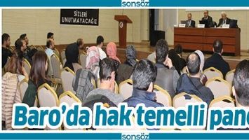 BARO&rsquo;DA HAK TEMELLİ PANEL