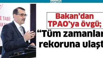 BAKAN&rsquo;DAN TPAO&rsquo;YA &Ouml;VG&Uuml;;