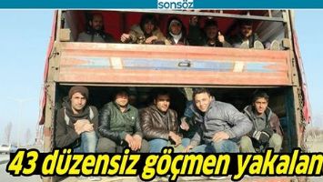 BATMAN'DA 43 D&Uuml;ZENSİZ G&Ouml;&Ccedil;MEN YAKALANDI.