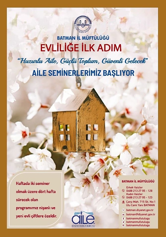 EVLİLİĞE İLK ADIM SEMİNERLERİ BAŞLIYOR