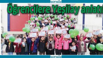 &Ouml;ĞRENCİLERE YEŞİLAY ANLATILDI