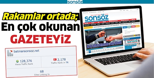 EN &Ccedil;OK OKUNAN GAZETEYİZ