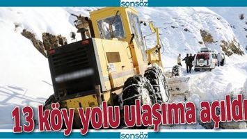 13 K&Ouml;Y YOLU ULAŞIMA A&Ccedil;ILDI