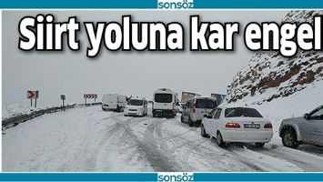 SİİRT YOLUNA KAR ENGELİ!