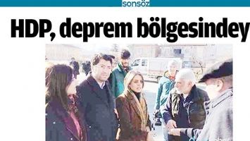 HDP, DEPREM B&Ouml;LGESİNDEYDİ
