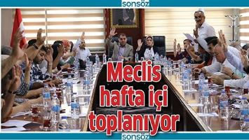 MECLİS HAFTA İ&Ccedil;İ TOPLANIYOR