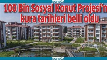 100 BİN SOSYAL KONUT PROJESİ'NDE KURA TARİHLERİ BELLİ OLDU