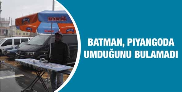 BATMAN, PİYANGODA UMDUĞUNU BULAMADI