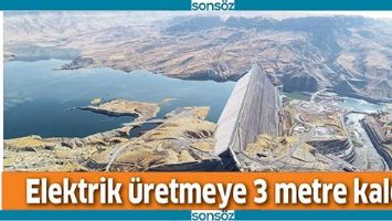 ELEKTRİK &Uuml;RETMEYE 3 METRE KALDI