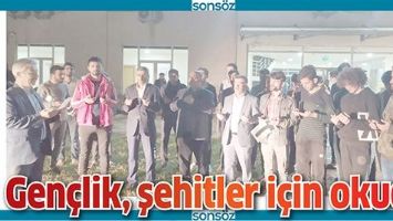 GEN&Ccedil;LİK, ŞEHİTLER İ&Ccedil;İN OKUDU
