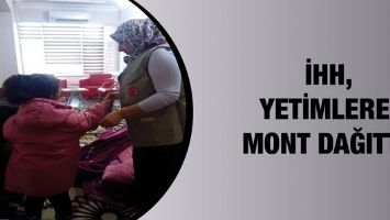 İHH, YETİMLERE MONT DAĞITTI
