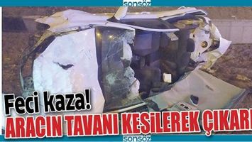 ARACIN TAVANI KESİLEREK &Ccedil;IKARILDI