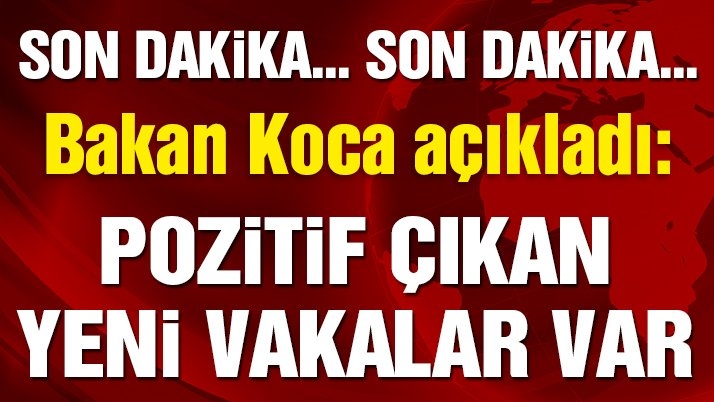 Sağlık Bakanı Koca: Şu anda pozitif &ccedil;ıkan yeni vakalarımız var