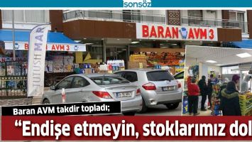BARAN AVM TAKDİR TOPLADI