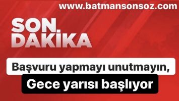 Başvuru yapmayı unutmayın!