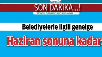 Belediyelerle ilgili genelge