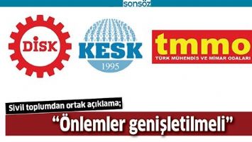 SİVİL TOPLUMDAN ORTAK A&Ccedil;IKLAMA;