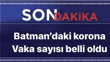 BATMAN'DAKİ KORONA VİR&Uuml;S VAKA SAYISI BELLİ OLDU