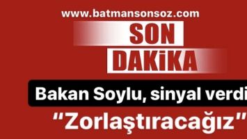 Bakan Soylu, sinyal verdi;