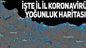 il il koronavir&uuml;s yoğunluk haritası