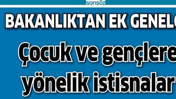 BAKANLIKTAN EK GENELGE