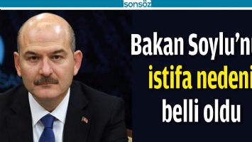 BAKAN SOYLU'NUN İSTİFA NEDENİ BELLİ OLDU