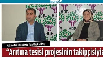 &ldquo;ARITMA TESİSİ PROJESİNİN TAKİP&Ccedil;İSİYİZ&rdquo;