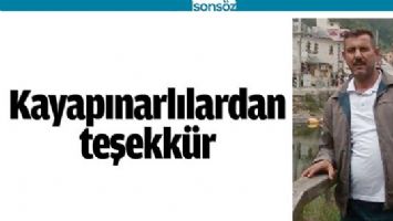 KAYAPINARLILARDAN TEŞEKK&Uuml;R