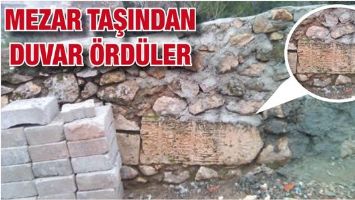 MEZAR TAŞINDAN DUVAR &Ouml;RD&Uuml;LER