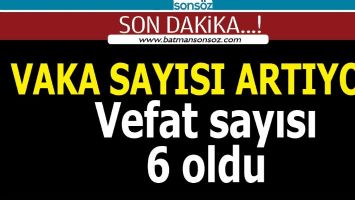 BATMAN'DA VAKA SAYISI ARTIYOR