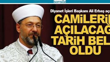 DİYANET İŞLERİ BAŞKANI A&Ccedil;IKLADI