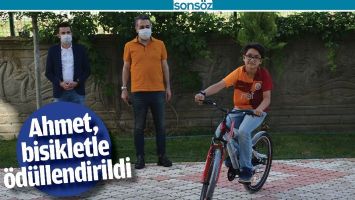 AHMET, BİSİKLETLE &Ouml;D&Uuml;LLENDİRİLDİ