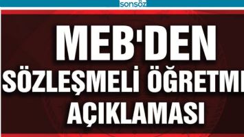 MEB'DEN S&Ouml;ZLEŞMELİ &Ouml;ĞRETMEN A&Ccedil;IKLAMASI