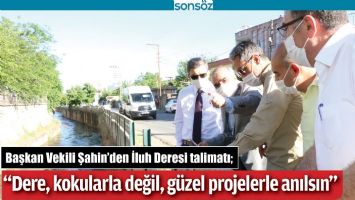 BAŞKAN VEKİLİ ŞAHİN&rsquo;DEN İLUH DERESİ TALİMATI;