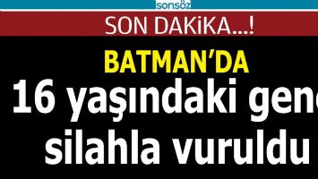 16 yaşındaki gen&ccedil;, silahla vuruldu