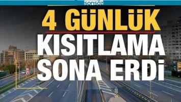 KISITLAMA SONA ERDİ