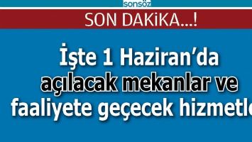 İşte a&ccedil;ılacak mekanlar ve faaliyete ge&ccedil;ecek hizmetler