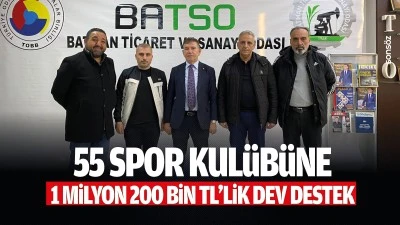 55 spor kul&uuml;b&uuml;ne 1 milyon 200 bin TL&rsquo;lik dev destek