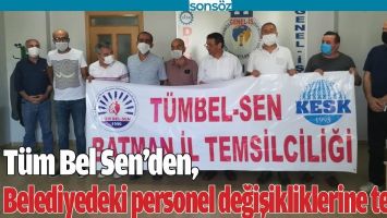 BELEDİYEDEKİ PERSONEL DEĞİŞİKLİKLERİNE TEPKİ!