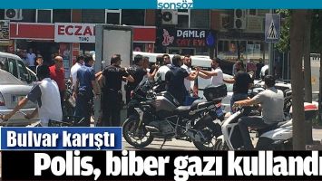 BULVAR KARIŞTI, POLİS, BİBER GAZI KULLANDI