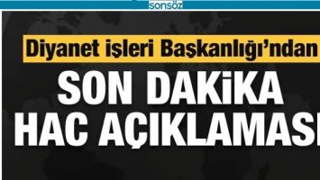 DİYANETTEN HAC &Uuml;CRETİ A&Ccedil;IKLAMASI
