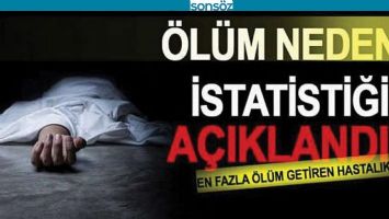 &Ouml;L&Uuml;M VE &Ouml;L&Uuml;M NEDENLERİ İSTATİSTİKLERİ A&Ccedil;IKLANDI