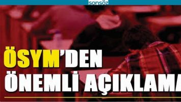 &Ouml;SYM&rsquo;DEN &Ouml;NEMLİ A&Ccedil;IKLAMA