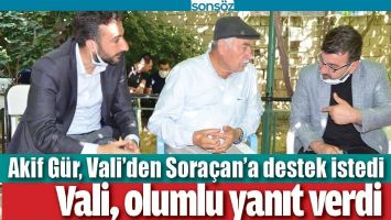 AKİF G&Uuml;R, VALİ&rsquo;DEN SORA&Ccedil;AN&rsquo;A DESTEK İSTEDİ