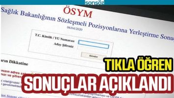 PERSONEL YERLEŞTİRME SONU&Ccedil;LARI A&Ccedil;IKLANDI